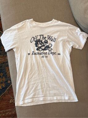 Vans White Short Sleeve Tee with black Graphic